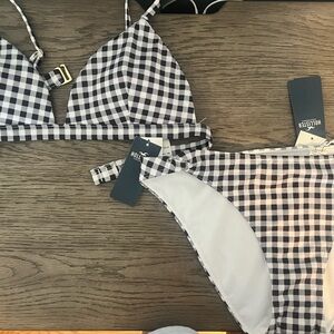 Hollister Gingham Plaid Checker Full Coverage Bikini